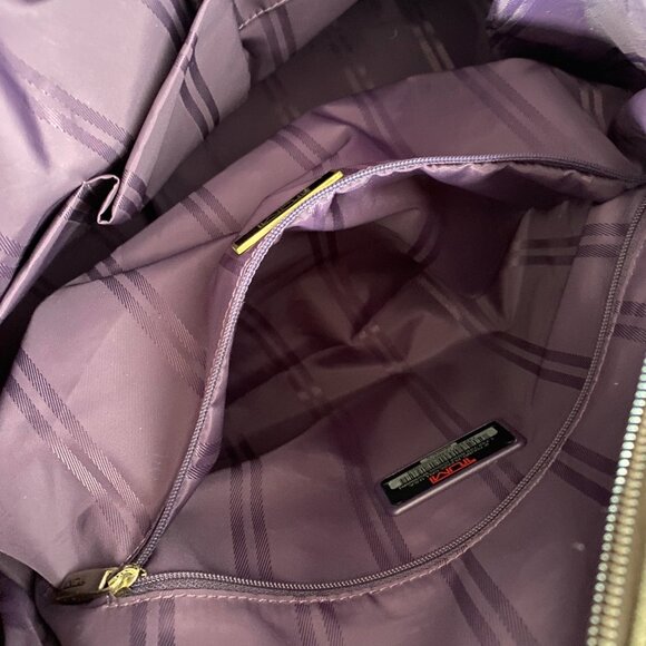 TUMI  Brown Nylon and Leather Tote Travel Carry-On Bag - Picture 10 of 16